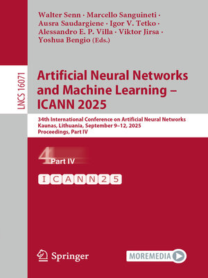 cover image of Artificial Neural Networks and Machine Learning – ICANN 2025